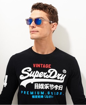 Superdry SDR Superfarer Férfi Napszemüveg Piros/Bézs/Fehér/Csíkok | DSARU6948